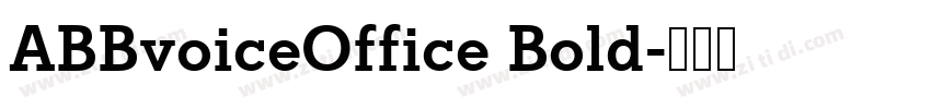 ABBvoiceOffice Bold字体转换